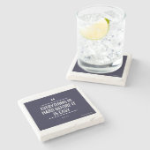 すべてはそれが容易な引用文である前に堅いです ストーンコースター (横)