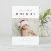 すべてはそれほど明るいおもしろいベビーのクリスマスフォトではない シーズンカード (スタンド正面)