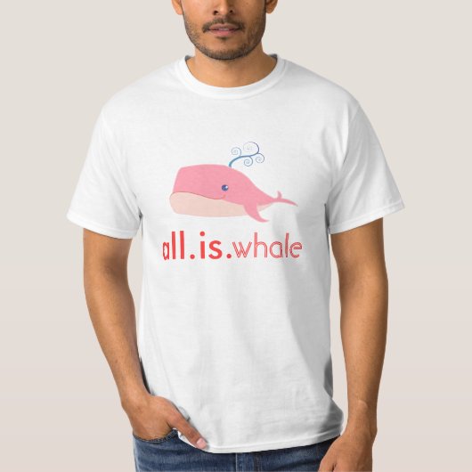 すべてはですクジラ(ピンク、人) Tシャツ (正面)