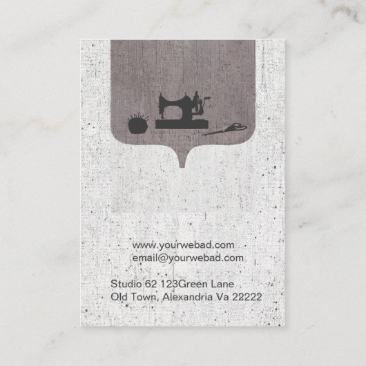 すべてはインディのヴィンテージのマネキンN機械に服を着せました 名刺 (裏面)