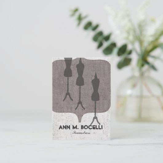 すべてはインディのヴィンテージのマネキンN機械に服を着せました 名刺 (スタンド正面)