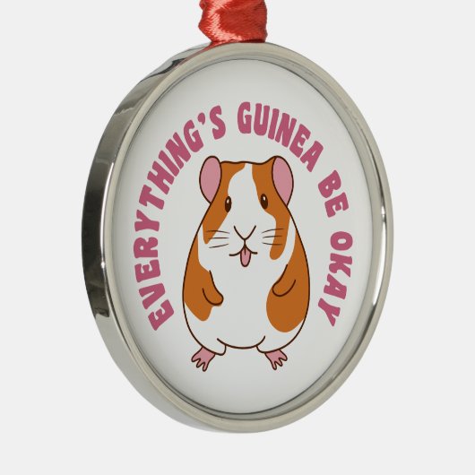 すべてはギニア大丈夫ギニア豚プン メタルオーナメント (右)