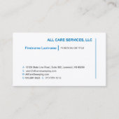 すべてはサービス-職名--を気にします 名刺 (正面)