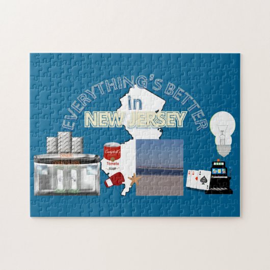 すべてはニュージャージーのパズルでよりよいです ジグソーパズル (横)