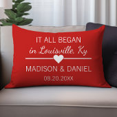 すべてはロマンチックなパーソナライズされたカップルハートから始まった ランバークッション