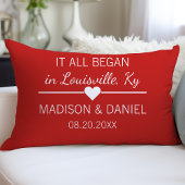 すべてはロマンチックなパーソナライズされたカップルハートから始まった ランバークッション