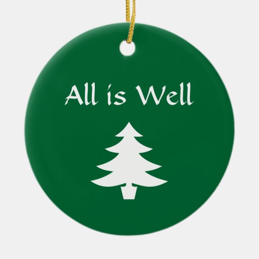 すべては健康な休日のオーナメントです セラミックオーナメント (正面)