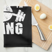 すべては傷つき、私は-おもしろいな体育館のトレーニング死んでいます キッチンタオル (四つ折り)