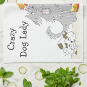 すべては動物の慈善熱狂するな犬の女性に進みます キッチンタオル (折り畳み)