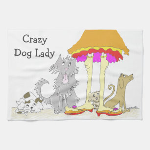 すべては動物の慈善熱狂するな犬の女性に進みます キッチンタオル