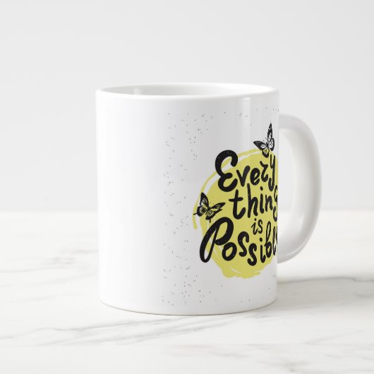 すべては可能です ジャンボコーヒーマグカップ (正面右)