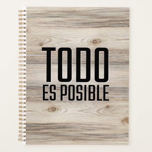 すべては可能 Motivational Notebook プランナー手帳 (正面)
