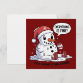 すべては問題ない、ただ溶けている雪だるま 招待状 (正面/裏面)