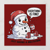 すべては問題ない、ただ溶けている雪だるま 招待状 (正面)