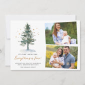 すべては問題なし 面白いクリスマス引用2写真 シーズンカード (正面)