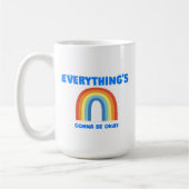 すべては大丈夫のコーヒーマグ コーヒーマグカップ (左)