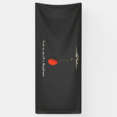 すべては大丈夫、赤いバルーン 横断幕 (縦)