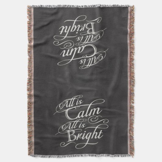 すべては平静、すべてです明るい黒板のクリスマスです スローブランケット (正面縦)