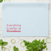 すべては祖母でよりよいです キッチンタオル (折り畳み)