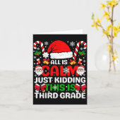 すべては穏やかだ　冗談だ　これが３年生のクリスだ カード (黄色い花)