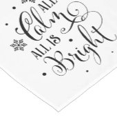 すべては穏やかである/クリスマス引用文/ホリデーテーブルランナー ショートテーブルランナー (コーナー)