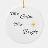 すべては穏やかで、すべては明るい セラミックオーナメント (裏面)