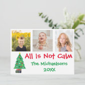 すべては穏やかなクリスマスフォトコラージュではない シーズンカード (スタンド正面)