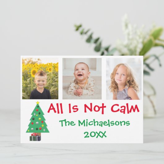 すべては穏やかなクリスマスフォトコラージュではない シーズンカード (スタンド正面)