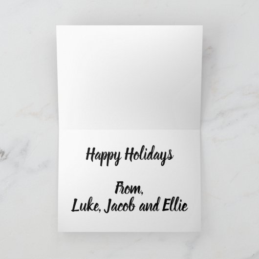 すべては穏やかなクリスマスフォトコラージュではない シーズンカード (内部)