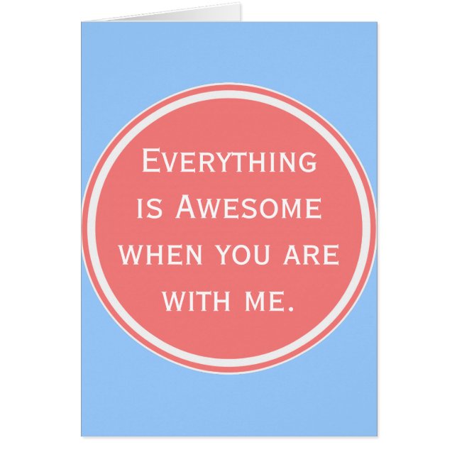 すべては素晴らしいです (正面)