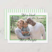 すべては良い、すべては明るい写真のクリスマス ポストカード (正面/裏面)