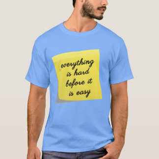 すべては難しい 励ましの言葉 レトロ Tシャツ