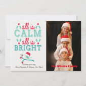 すべては鳥のクリスマスカードと穏やか及び明るいです シーズンカード (正面)