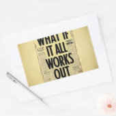 すべてもしがレトロ新聞のタイポグラフを作り出すもの 長方形シール (封筒)