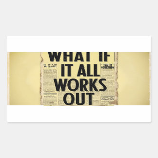 すべてもしがレトロ新聞のタイポグラフを作り出すもの 長方形シール