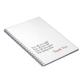 すべてをありがとう ノートブック (右側)