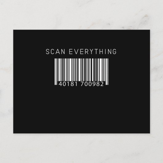 すべてをスキャンするバーコードグラフィックノベルティデザイン ポストカード (正面)