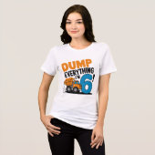 「すべてをダンプ:誕生日デザイン子供へ」 トライブレンドTシャツ (正面全面)