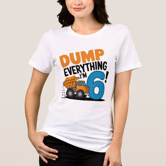 「すべてをダンプ:誕生日デザイン子供へ」 トライブレンドTシャツ (正面)