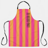 すべてをピンクとオレンジ色で表示 エプロン (正面)