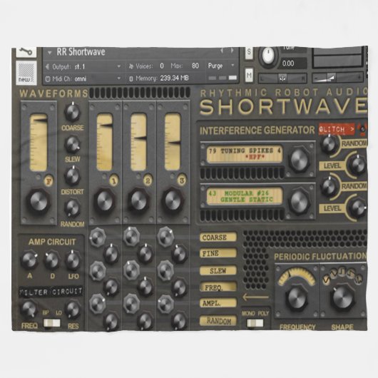 すべてを一面をおおってもらうハムオペレータのため フリースブランケット (正面(横))