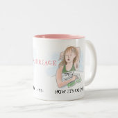 すべてを実行おもしろい記念日/人間関係マグ ツートーンマグカップ (正面右)