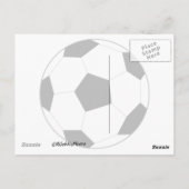 すべてを尊重し、誰も恐れず サッカー ボール ポストカード (裏面)