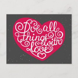 すべてを愛の赤で行う ポストカード