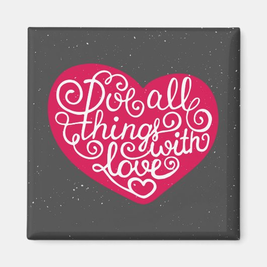 すべてを愛の赤で行う マグネット (正面)