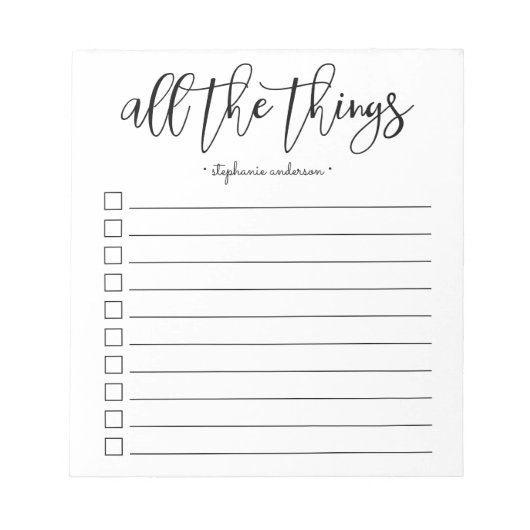 すべてを手書きパーソナライズされたで ノートパッド (正面)