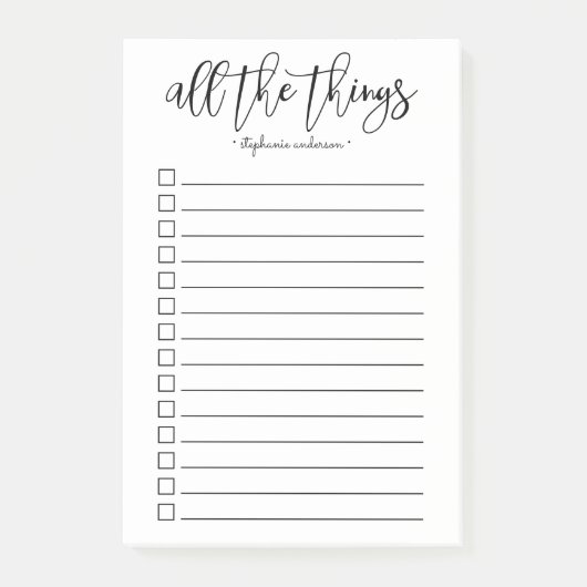 すべてを手書きパーソナライズされたで ポストイット (正面)