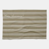 すべてを持つカップルへの記念日の願い キッチンタオル (横)