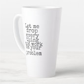 すべてを捨てて問題を解決しよう カフェラテマグ (左アングル)