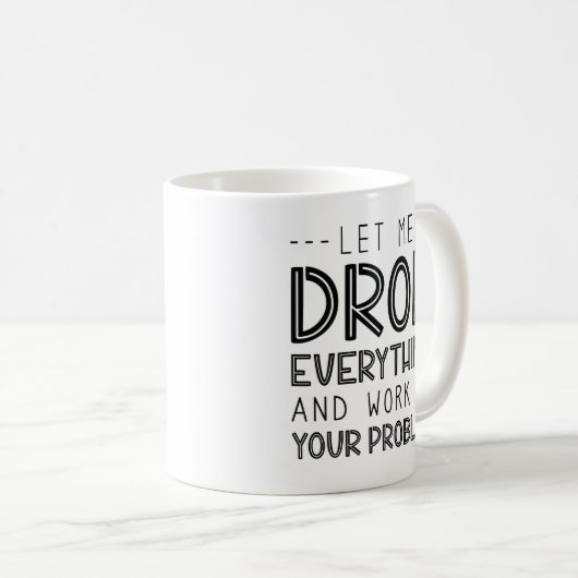 すべてを捨てて問題を解決しよう コーヒーマグカップ (正面右)